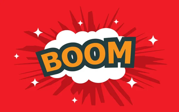 Boom. megfogalmazás hanghatás beállítása. — Stock Vector