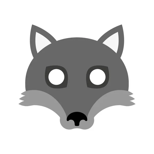 Kreskówka maska wilka na halloween — Wektor stockowy