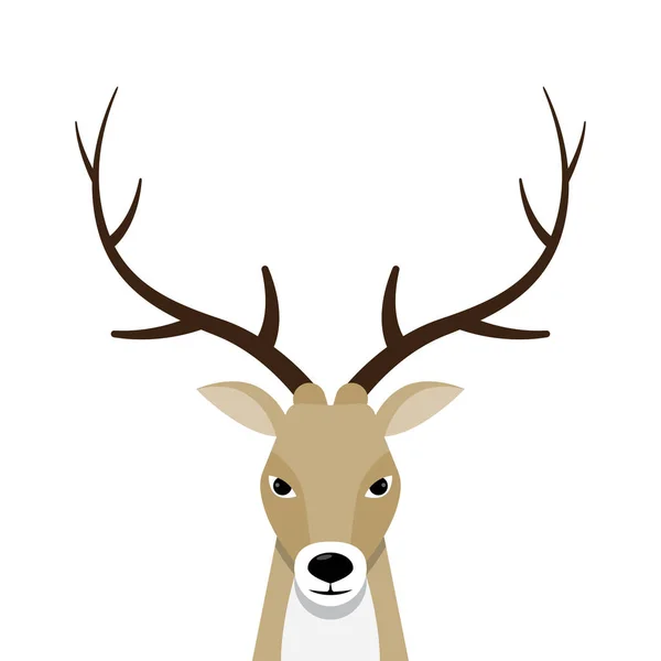 Herten hoofd mascotte — Stockvector