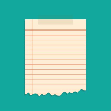 Yapışkan bantlar ile bantlanmış kağıt parçaları sökük