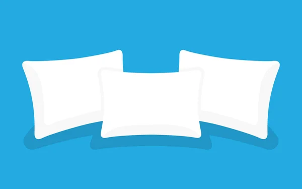 Trois oreillers blancs — Image vectorielle