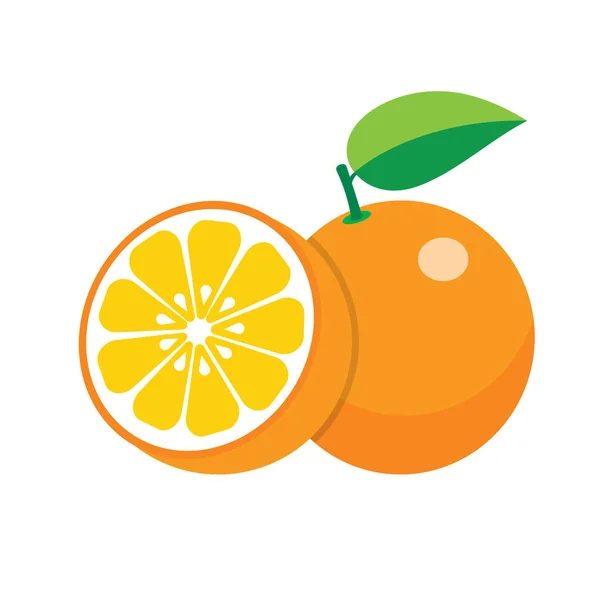 Πορτοκάλια σε λευκό φόντο — Διανυσματικό Αρχείο