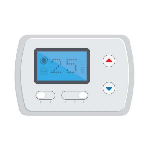 Controlador de temperatura, termostato electrónico con pantalla . — Archivo Imágenes Vectoriales