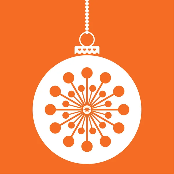 Χριστουγεννιάτικη μπάλα σε επίπεδη στυλ. Εικονογράφηση διάνυσμα — Διανυσματικό Αρχείο