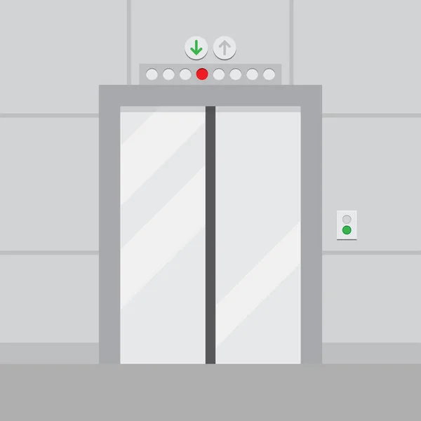 Ascenseur avec porte fermée vecteur illustration — Image vectorielle