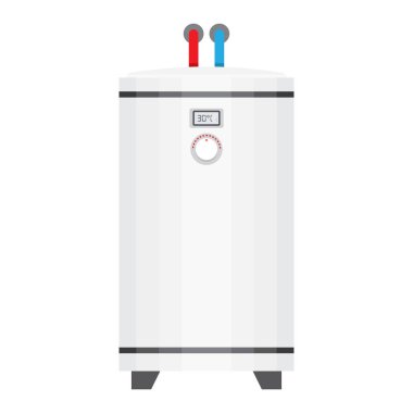 electric water heater. boiler in the flat style clipart