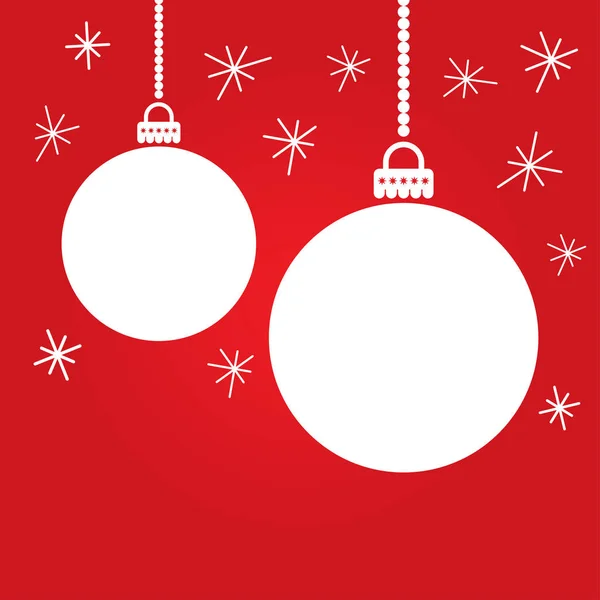 Julkort med färgglada tomma bollar — Stock vektor