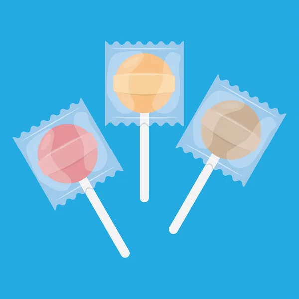 Vector instellen zoete lollies — Stockvector