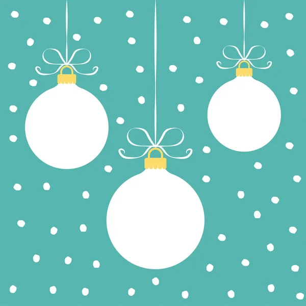 Christmas balls, vector illustration on a blue background — Stock Vector