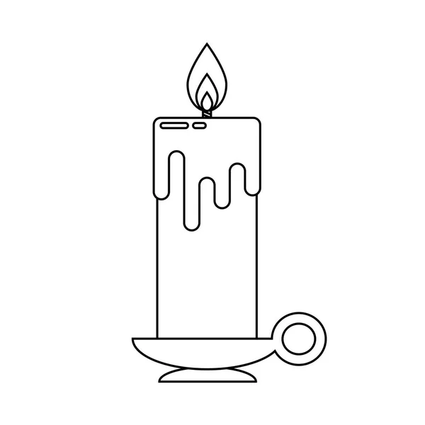 Candle in flat style. — Stock Vector