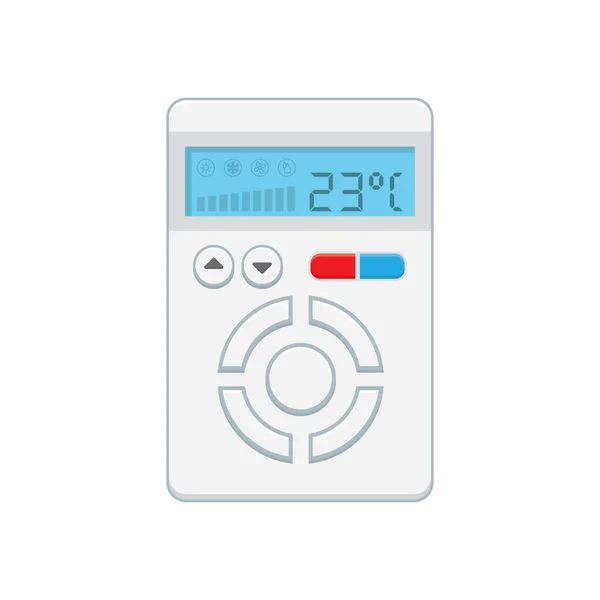 Regulátor teploty, Elektronický termostat s obrazovkou. — Stockový vektor