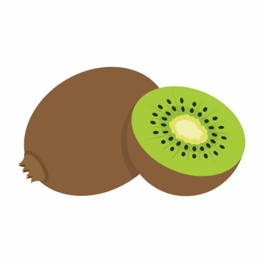Beyaz arkaplanda Kiwi
