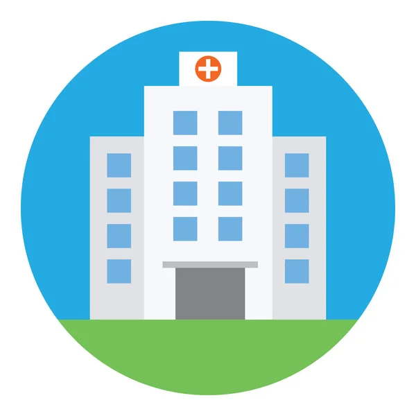 Edificio ospedaliero, icona medica. — Vettoriale Stock