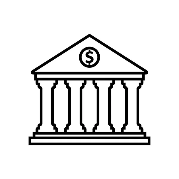 Будівля банку векторна іконка — стоковий вектор