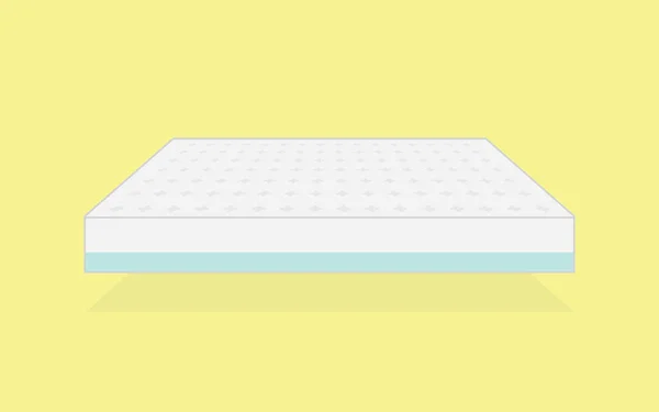 Plain white mattress. — Stock Vector
