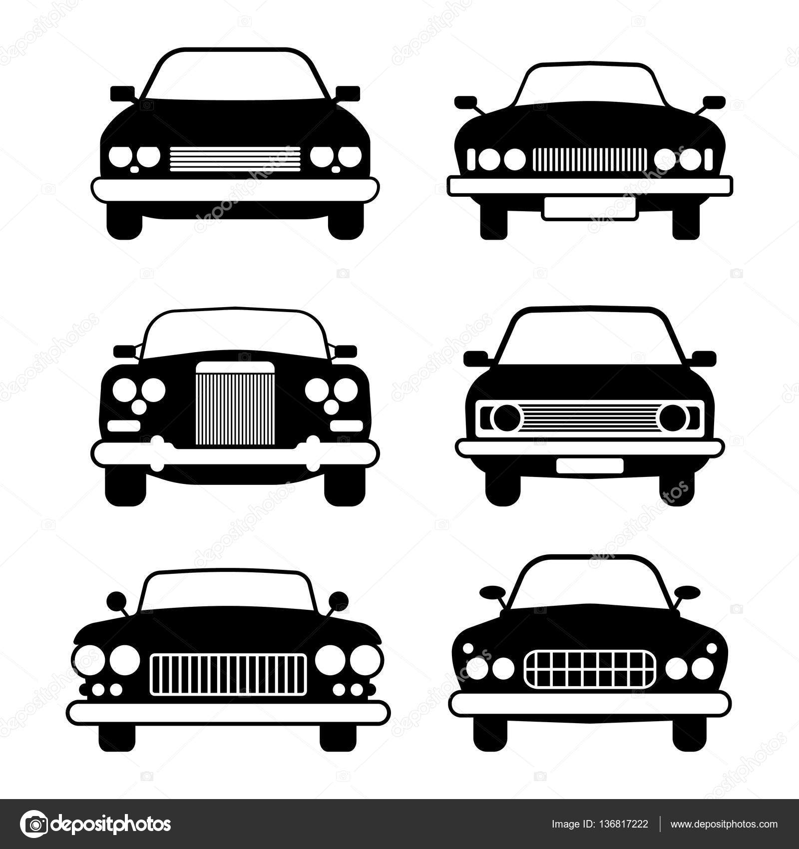 Set Of Different Car Symbols Front View Stock Vector Royalty Free Vector Image By C Makc76 136817222