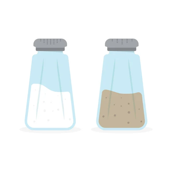 Üveg sót és a borsot shakers ikon készlet. — Stock Vector