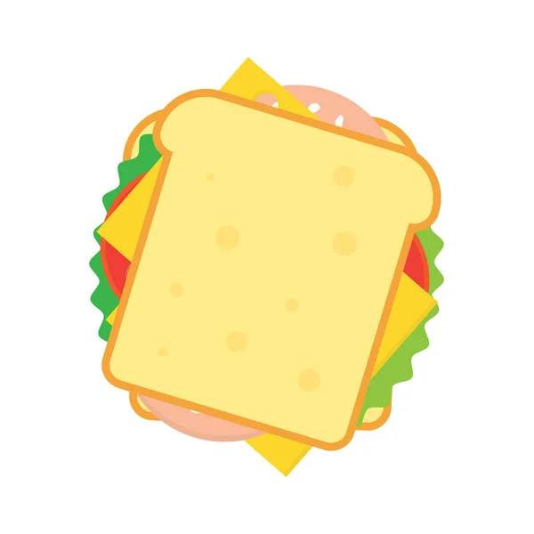 Sandwich-Vektorsymbol — Stockvektor