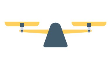 Terazi beyaz arkaplanda izole edildi