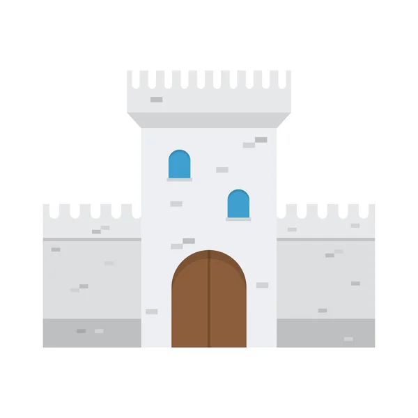 Castelo, projeto liso, vetor . — Vetor de Stock