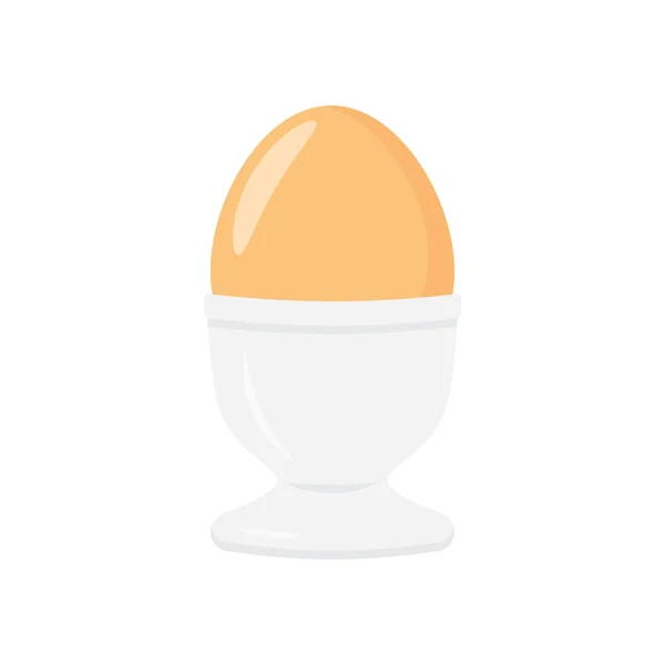 Boiled egg on a white background — Stock Vector