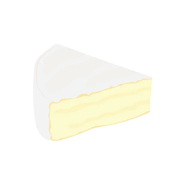 Brie queijo ícone plana . —  Vetores de Stock