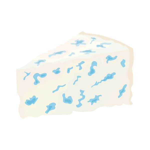 Mjuk ost med en blå mögel. — Stock vektor
