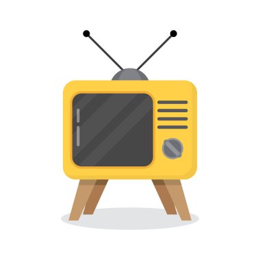 Beyaz arkaplandaki Retro TV.