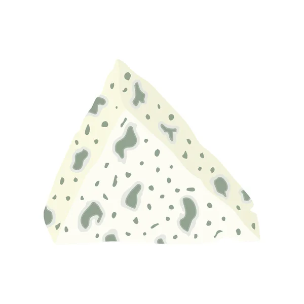 Měkký sýr s modrou plísní. — Stockový vektor