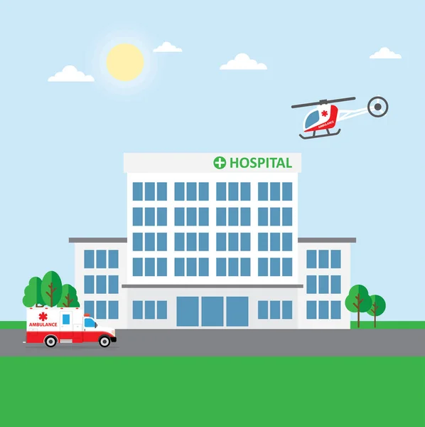 Edificio o clínica del hospital municipal — Vector de stock