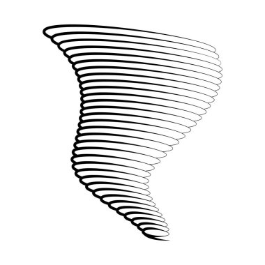 Sarı arka plan üzerinde izole kasırga sembolü