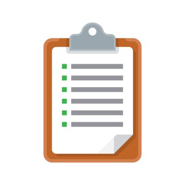 Pano kontrol listesi ile. vektör simgesi