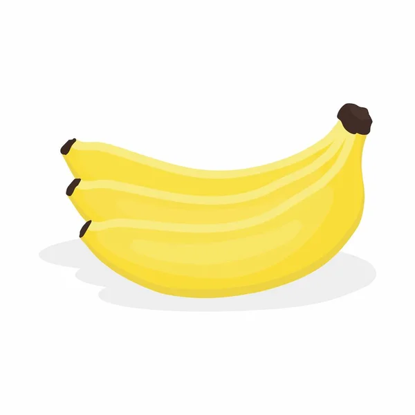 白に隔離されたバナナ — ストックベクタ