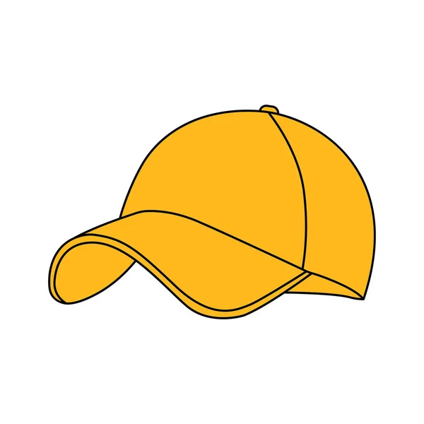 노란 야구 모자 아이콘 — 스톡 벡터