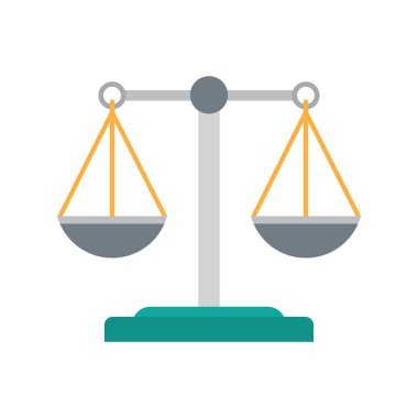 Adalet simgesinin ölçekler.