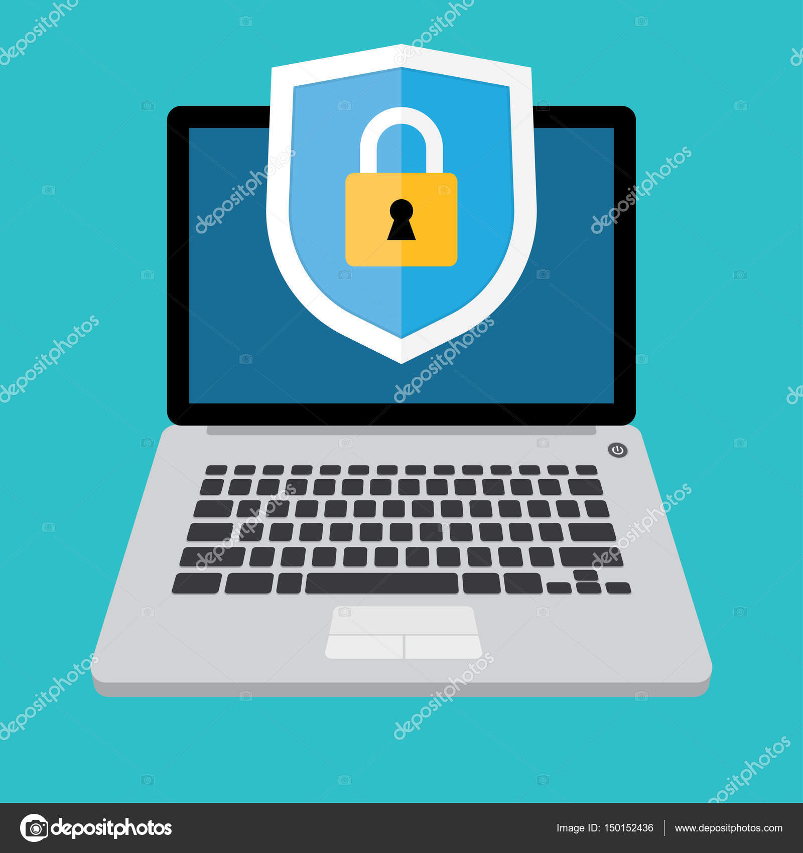 depositphotos_150152436 stock illustration computer security concept icon