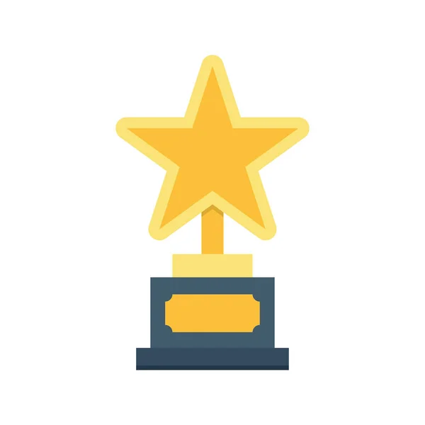 Icono del trofeo estrella de oro — Vector de stock