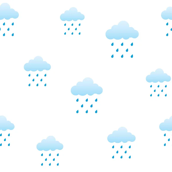 Clouds and rain. seamless pattern — Stock Vector