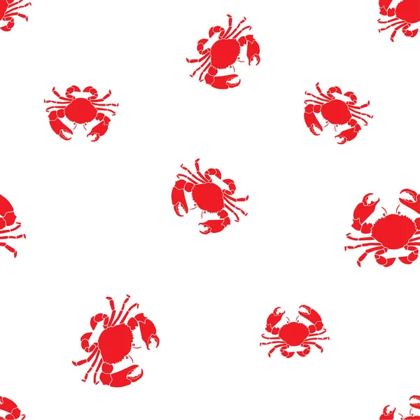 无缝的海洋模式螃蟹 — 图库矢量图片