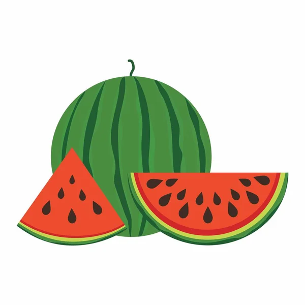 Set Wassermelonen — Stockvektor