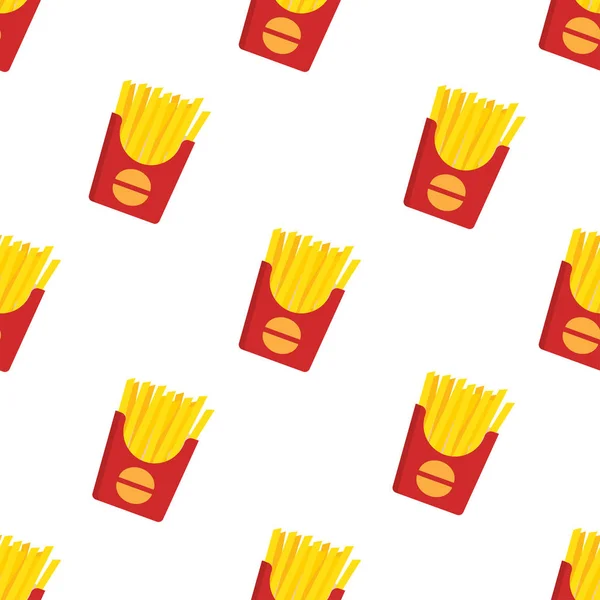 French fries seamless pattern — Stock Vector