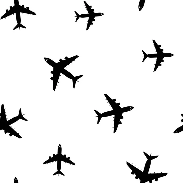Самолет, бесшовный рисунок — стоковый вектор