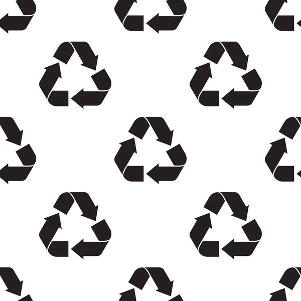 Patrón sin costura con reciclaje — Vector de stock