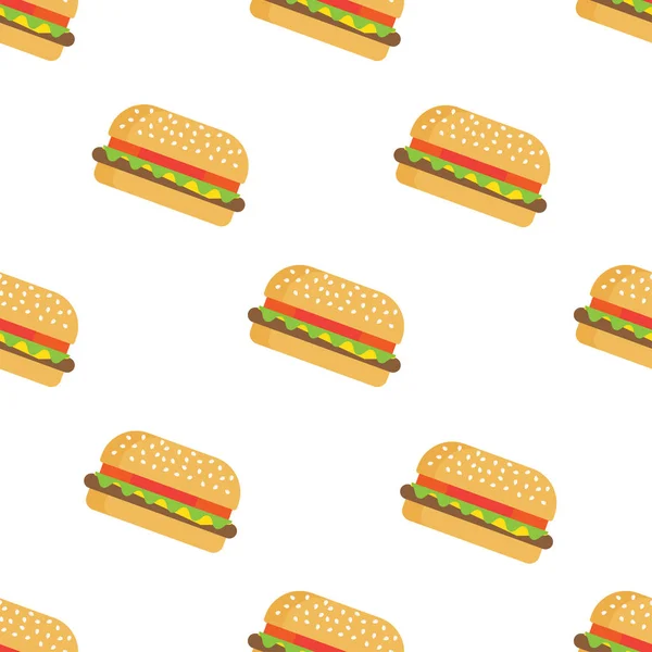 햄버거 원활한 패턴 — 스톡 벡터