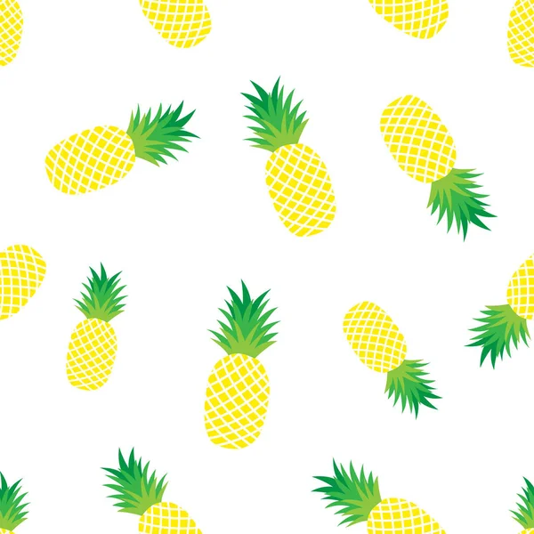 Sömlöst mönster med ananas — Stock vektor