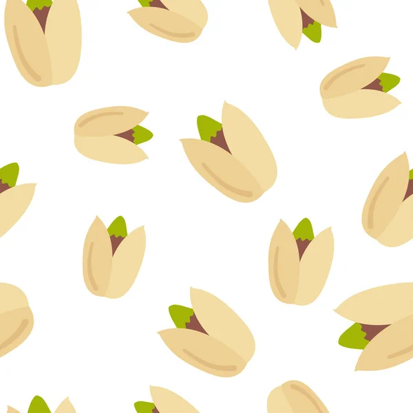 Seamless mönster pistage nötter. — Stock vektor