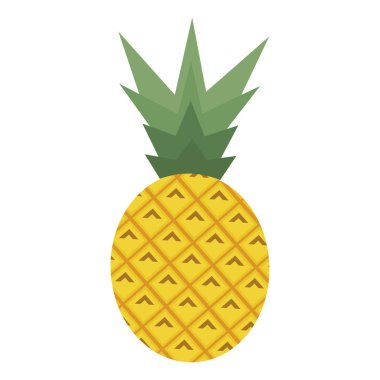 Beyaz üstüne ananas
