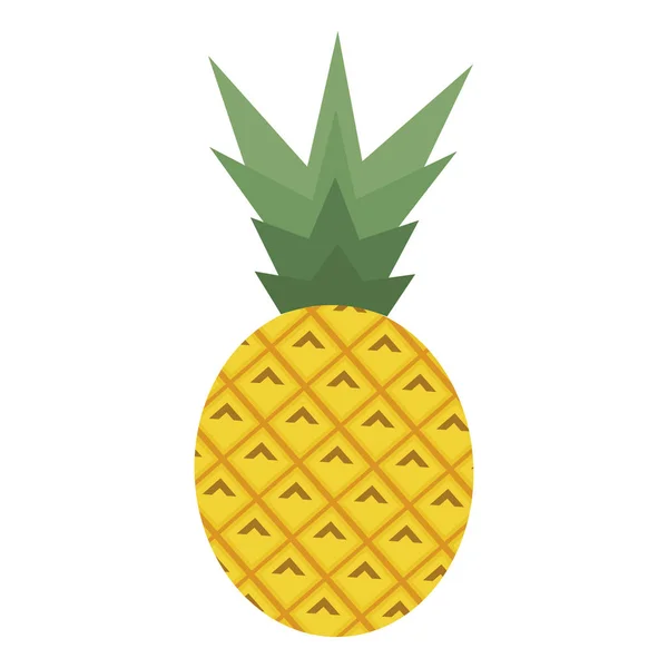 Beyaz üstüne ananas — Stok Vektör