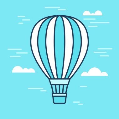 Sıcak hava balonu ve bulutları