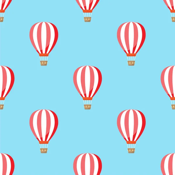 Air balloon with clouds pattern — Stock Vector